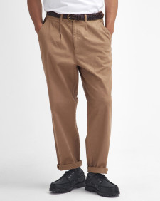 Pantaloni in tessuto stretch lavato dalla vestibilità comoda 