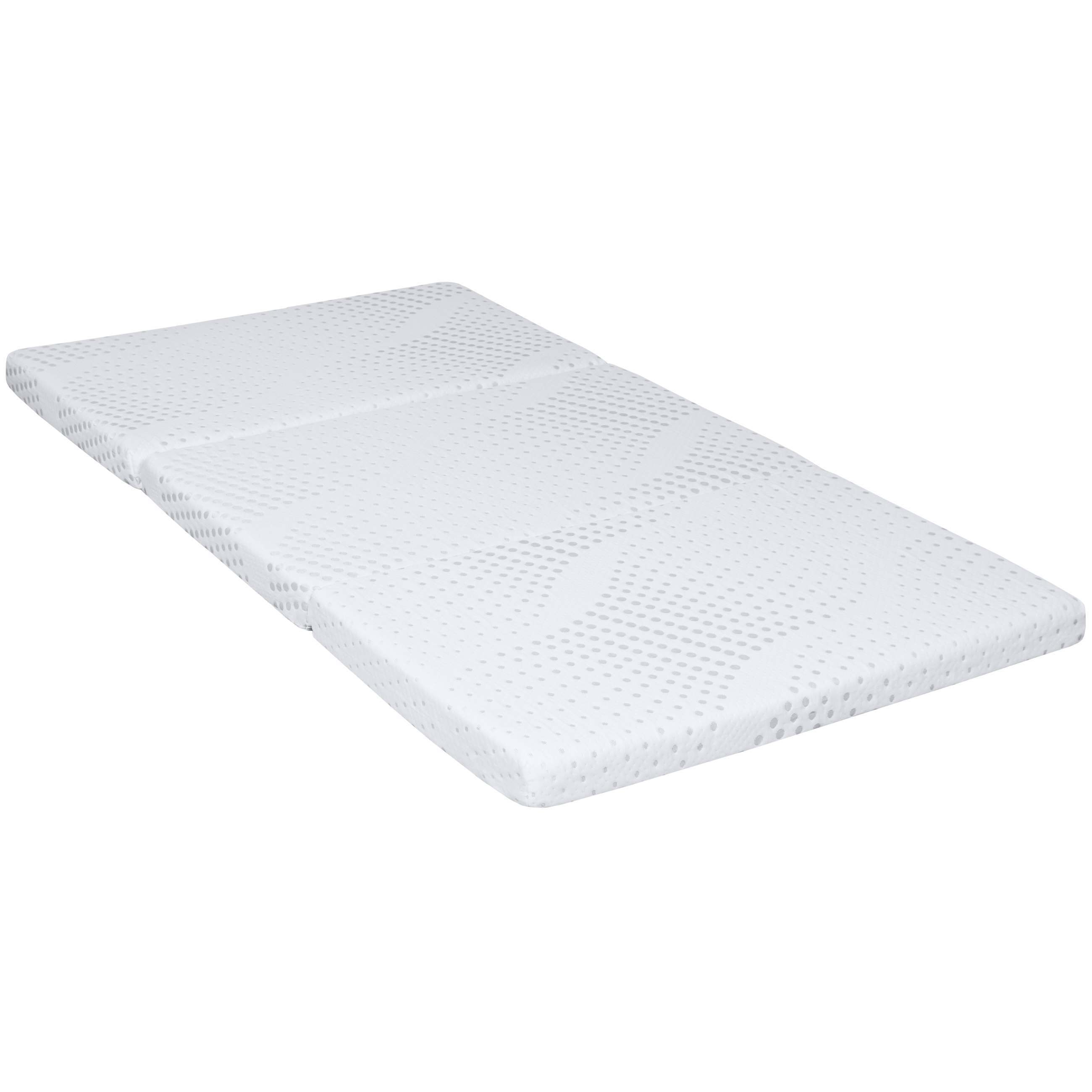 Portable 3" Tri Folding Gel Memory Foam Floor Mattress ...