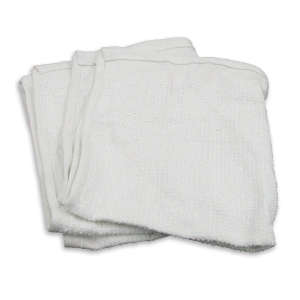 A & A Wiping Cloth, New Terry Bar Towel, 19"x16", White