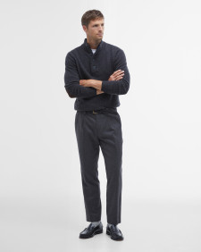 Essential Elbow Patch Jumper Charcoal