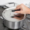 8-inch Tribute® stainless steel frying pan cover with dipped handle