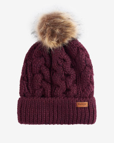 Penshaw Cable-Knit Beanie Bordeaux
