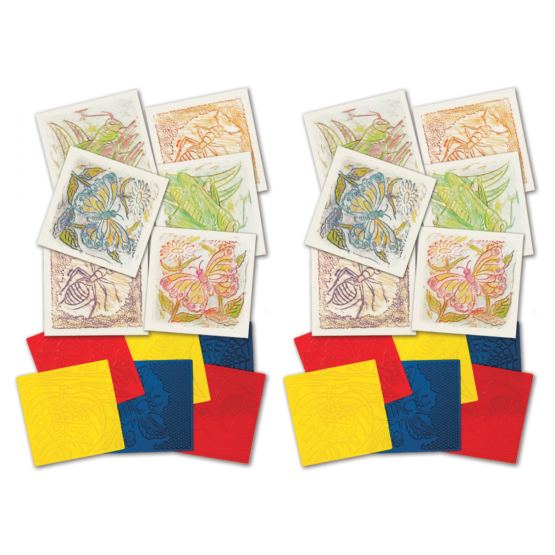 Bug Rubbing Plates, 6 Per Pack, 2 Packs