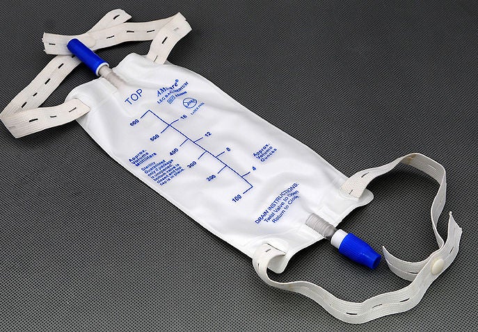 AMSure® Urinary Leg Bag With Comfort Strap, 900 mL