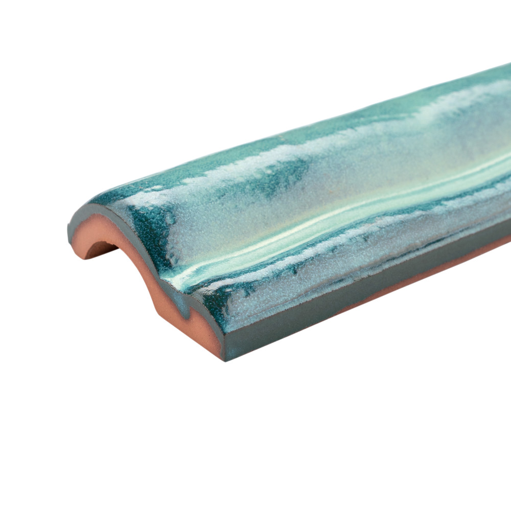 Antic Special Moldura Lava Verde 2 in. x 6 in. Ceramic Wall Trim
