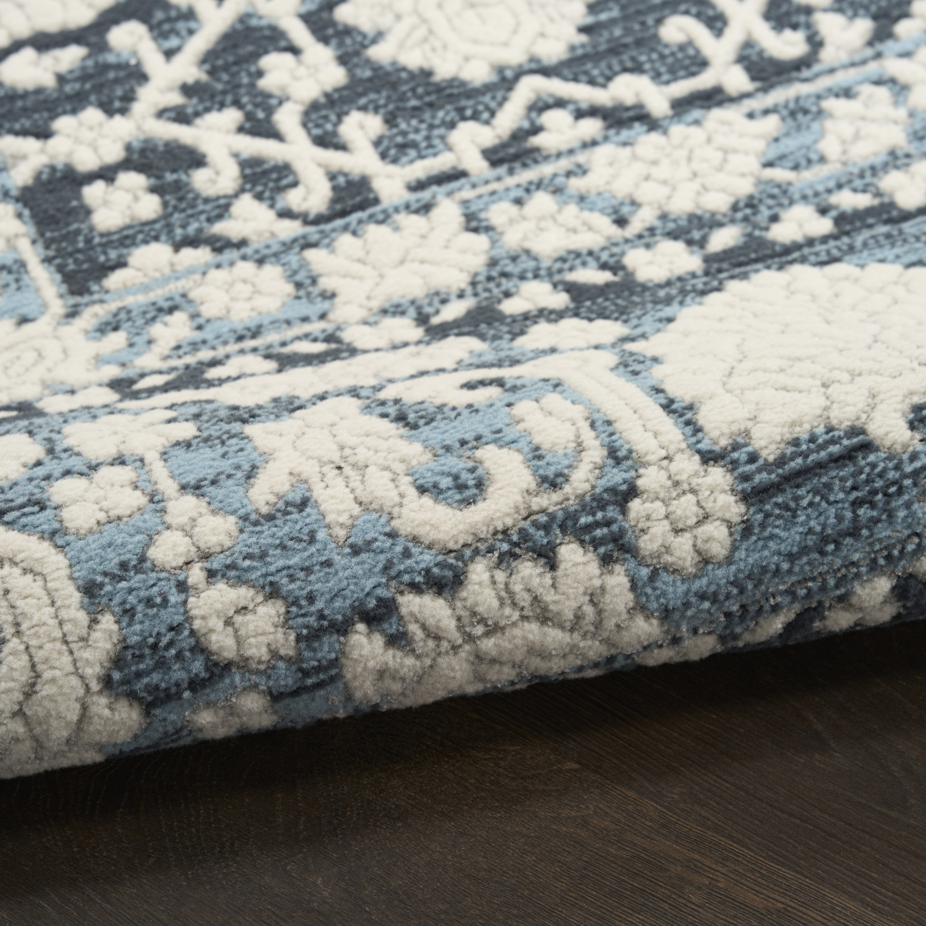 Nourison Grace 7'10" x 9'10" Blue Vintage Indoor Rug