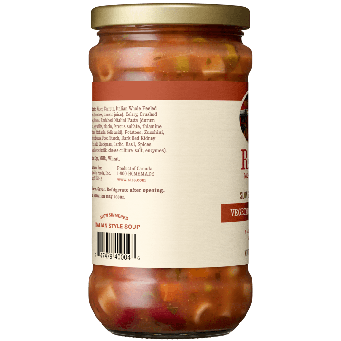 Vegetable Minestrone Soup, 16 oz - Left Image