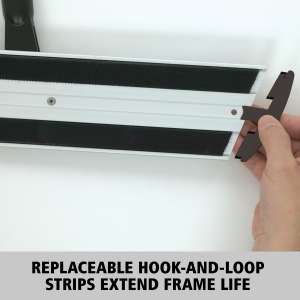 RUBQ560YW, Rubbermaid Commercial, HYGEN, Aluminum Hook & Loop Mop Frame, 18"
