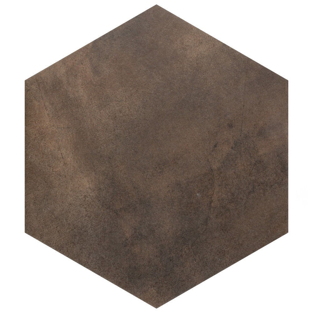 Industrial Hex Copper 8-1/2 in. x 9-7/8 in. Porcelain Floor and Wall Tile