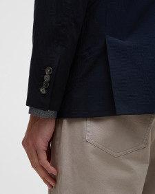 Seersucker Blazer Classic Navy
