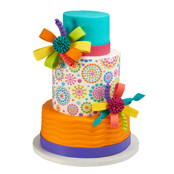 Multi-Colored Burst Assortment Gum Paste Layon