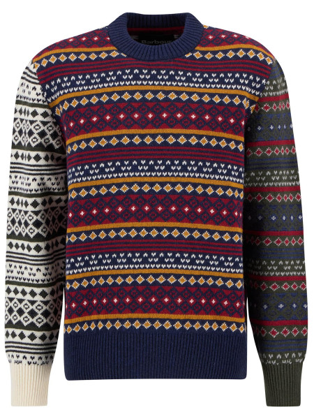 Maglione girocollo Patchwork Fair Isle Maglione girocollo Patchwork Fair Isle