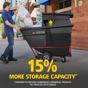 Rubbermaid Commercial, BRUTE, Rotomolded Tilt Truck Lid, 1.0 Cubic Yard, Black