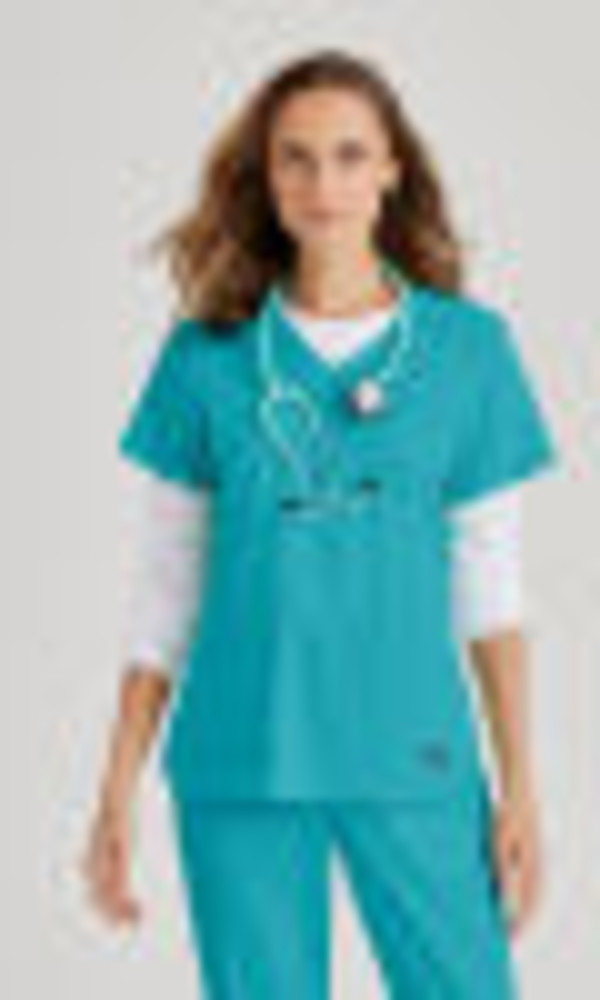Buy Greys Anatomy GRST011 Spandex Stretch Emma Hospital Scrub Top