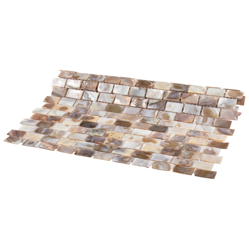 Sample – Conchella Subway Natural Natural Shell Mosaic Tile