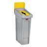 Rubbermaid Commercial, Slim Jim, Mixed Recycling Insert, Rectangular, Resin, Yellow, Receptacle Lid