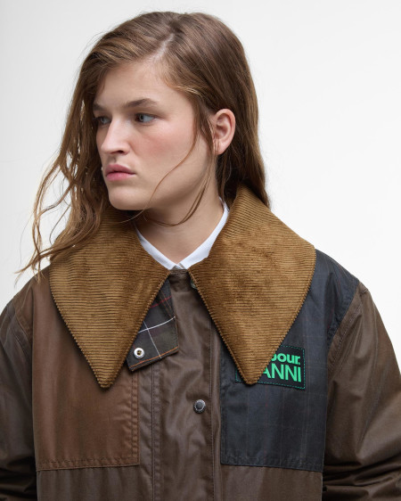 Barbour x GANNI Waxed Duffle Coat