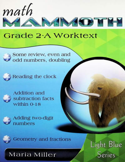 Math Mammoth Grade 2-A Worktext (2012 Edition, Black & White)