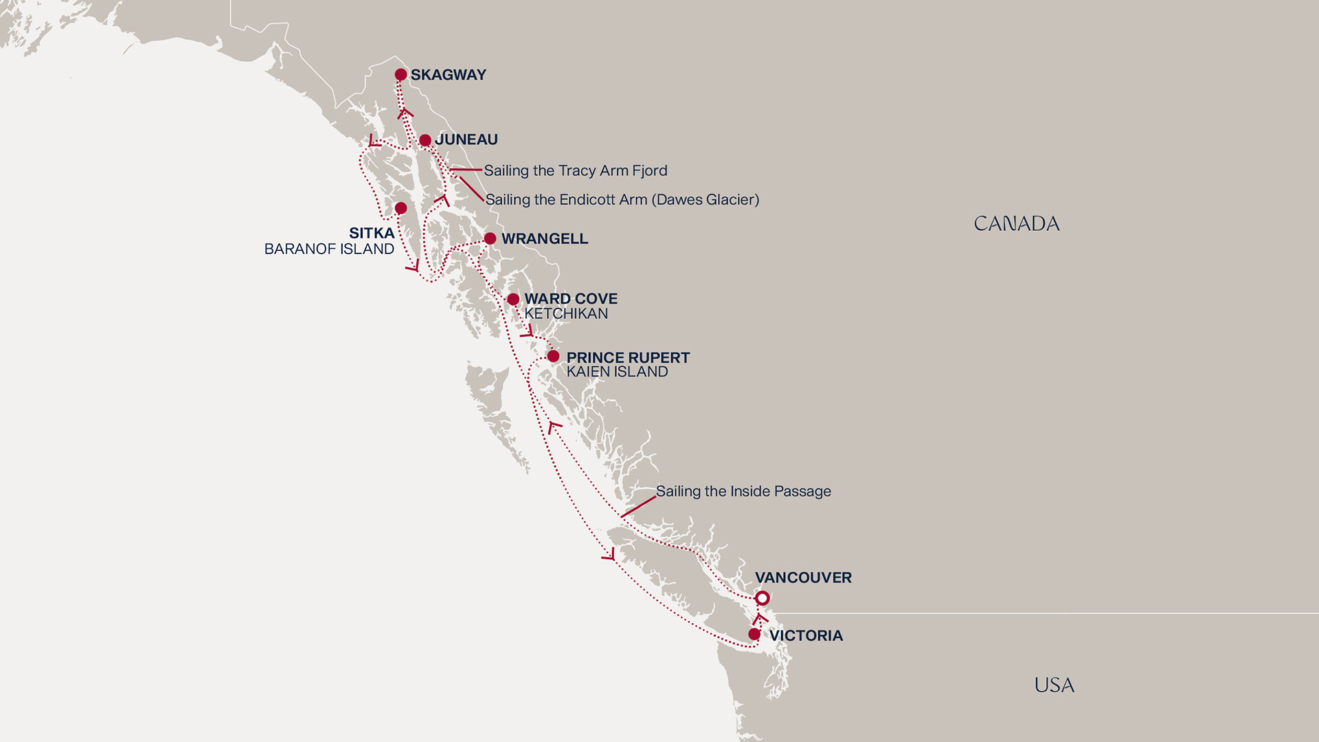 Itinerary map