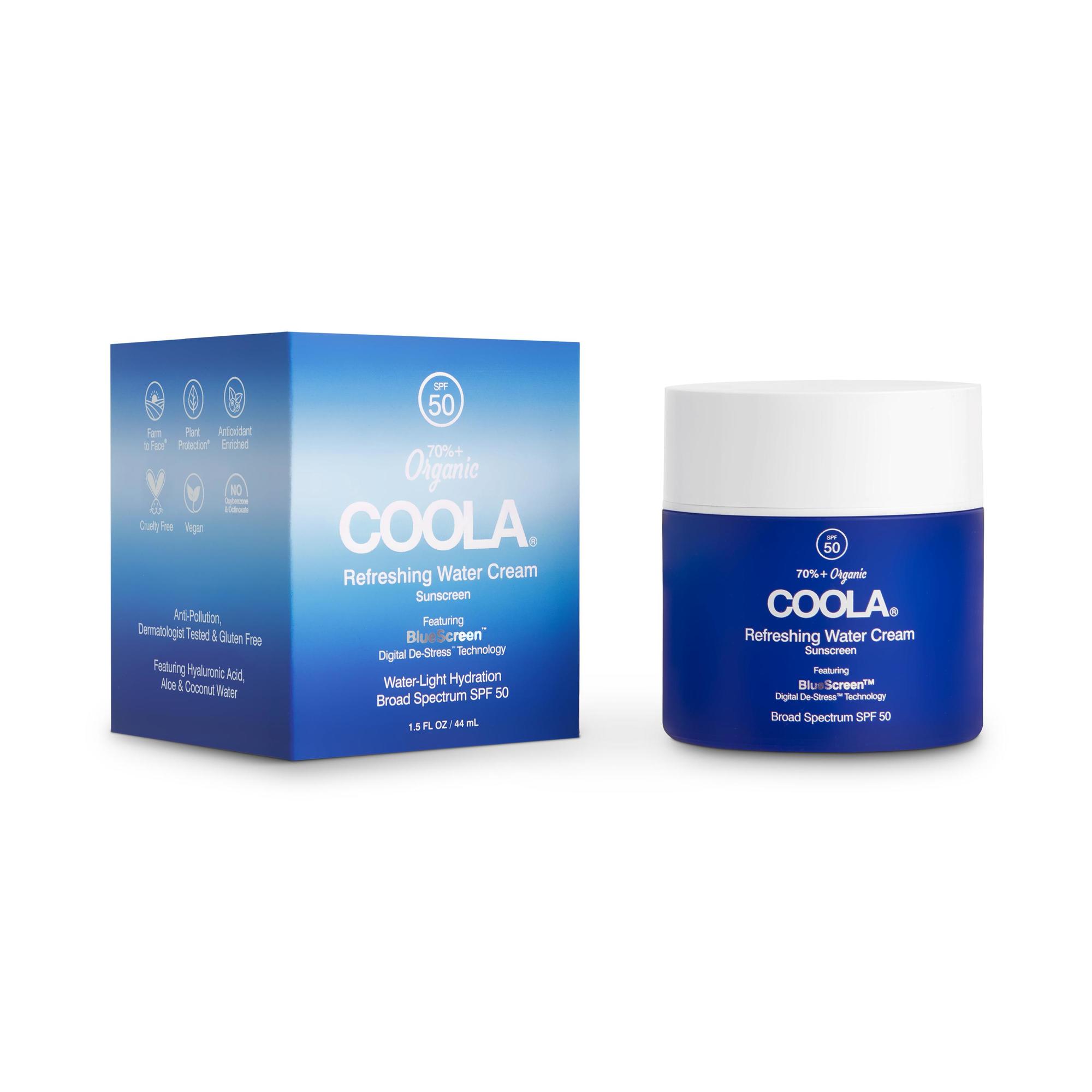 Coola® Refreshing Water Cream Sunscreen w/ BlueScreen™ Digital De-Stress™ SPF 50