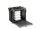 5-Series backpack delivery bag with integrated frame, heat pad and 120-volt power cord