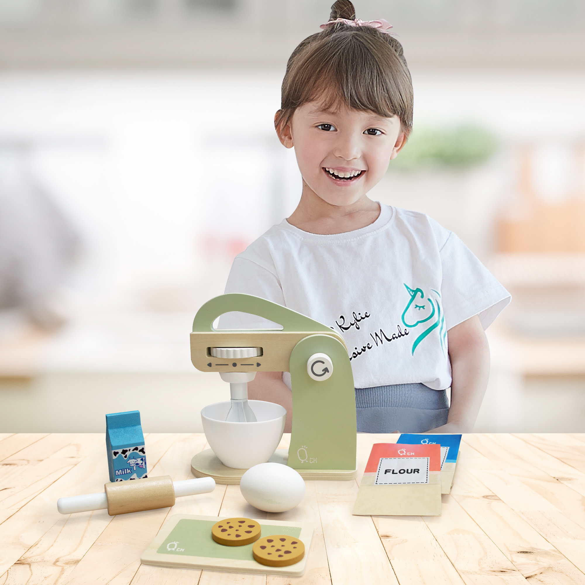 Teamson Kinder Holz Lebensmittel Mixer Spielzeug Set mit 10-teilig, vorgeben zu spielen Küche - Bild 4 von 10