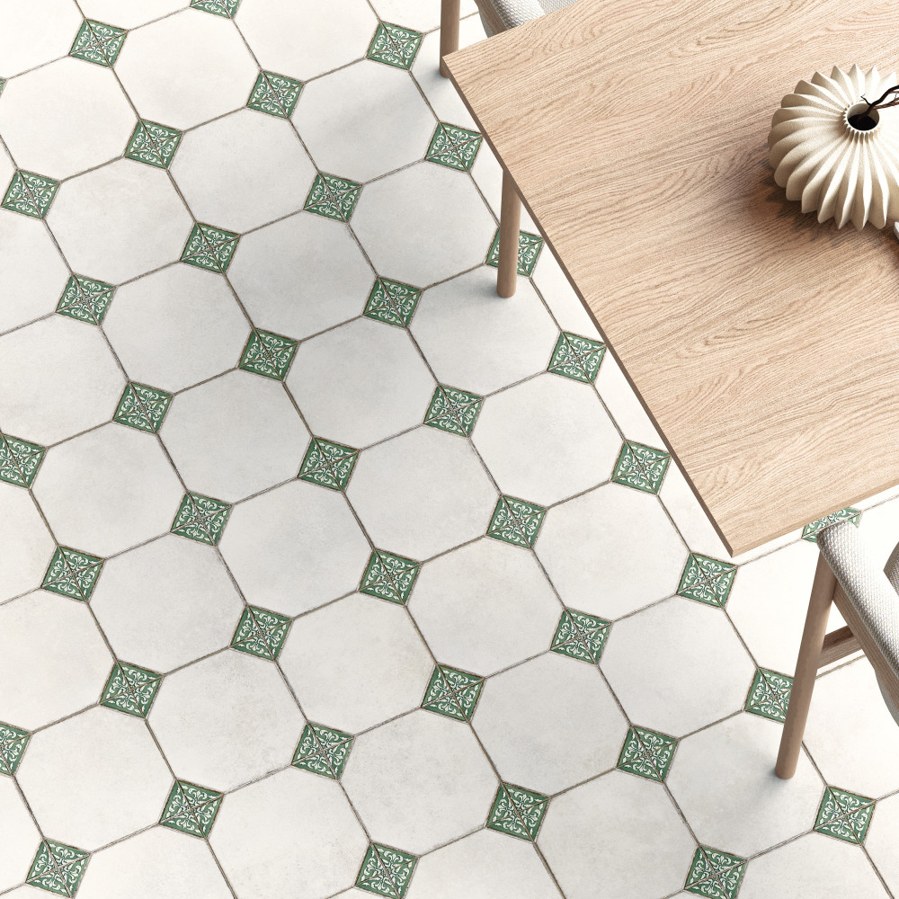 Englishtown Garden 12-7/8 in. x 12-7/8 in. Porcelain Floor and Wall Tile