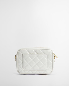 Sloane Quilted Crossbody Bag Gloss Silver Birch