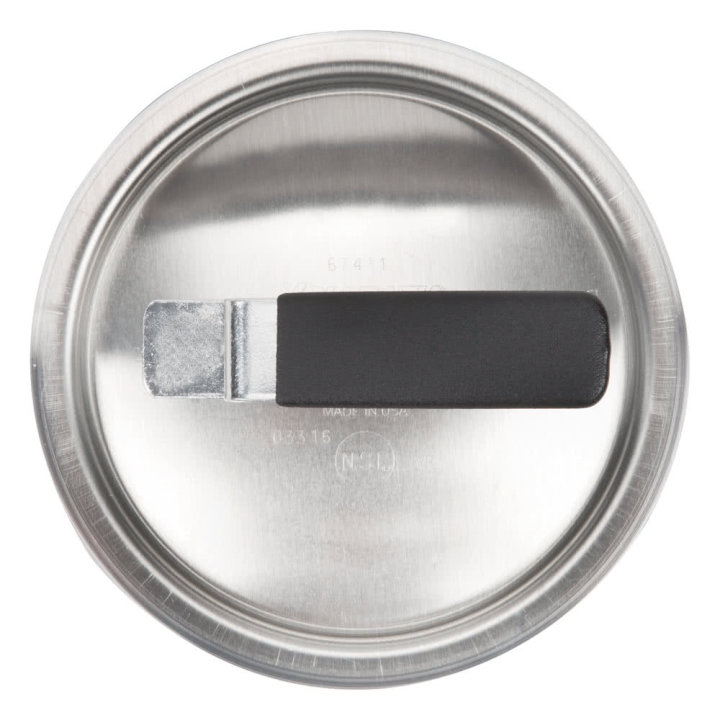 6 ⅝-inch Wear-Ever® domed aluminum cover with satin finish and dipped handle