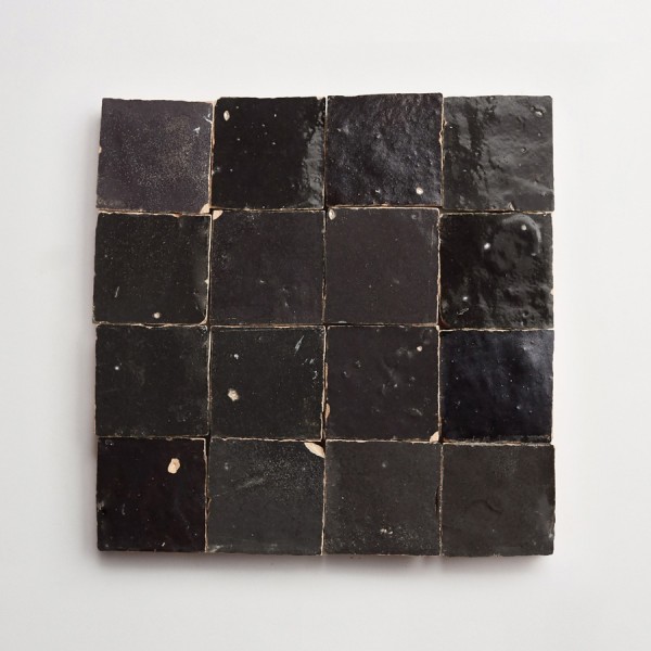 zellige | charred cedar (textured satin) | unmounted square 