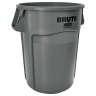 Rubbermaid Commercial, VENTED BRUTE, 44 gal, Plastic, Gray, Round, Receptacle