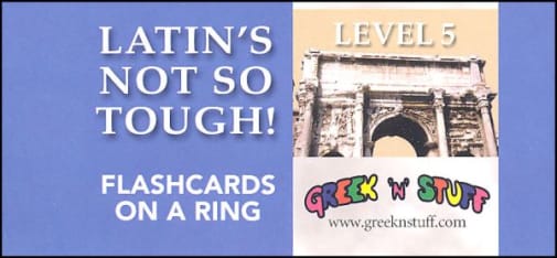 Latin's Not So Tough Flashcards on a Ring Level 5