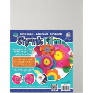 Sanded Shrink Film Sheets, 8.5" x 11", 50-Pack