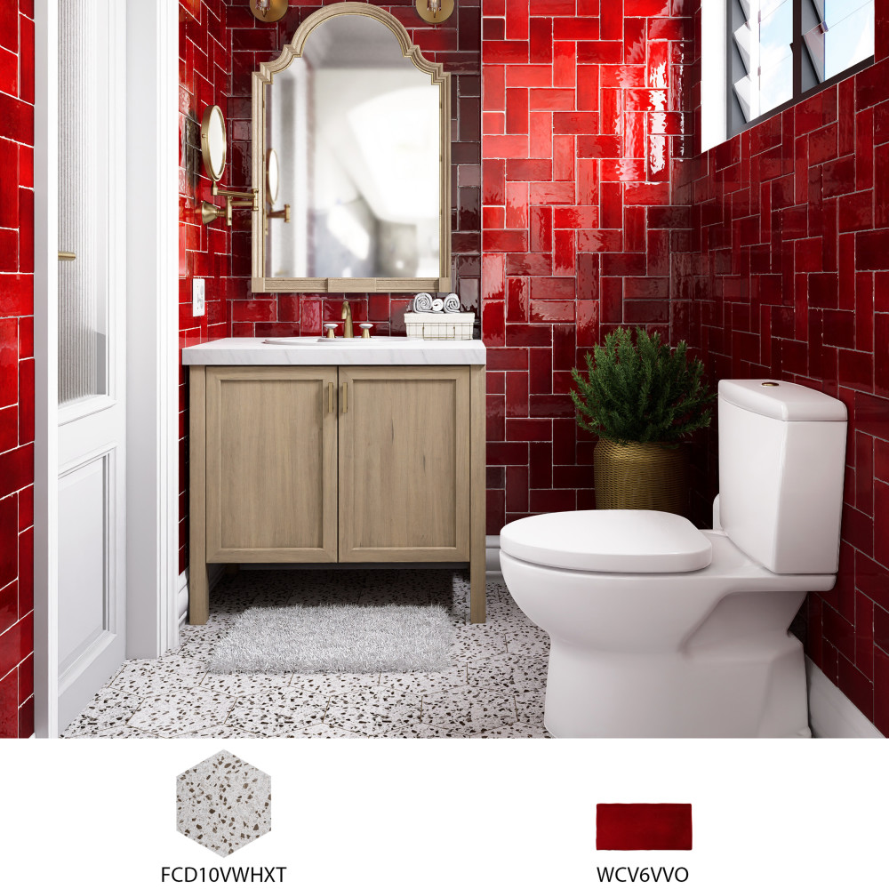 Viva Volcan 3 in. x 6 in. Ceramic Wall Tile