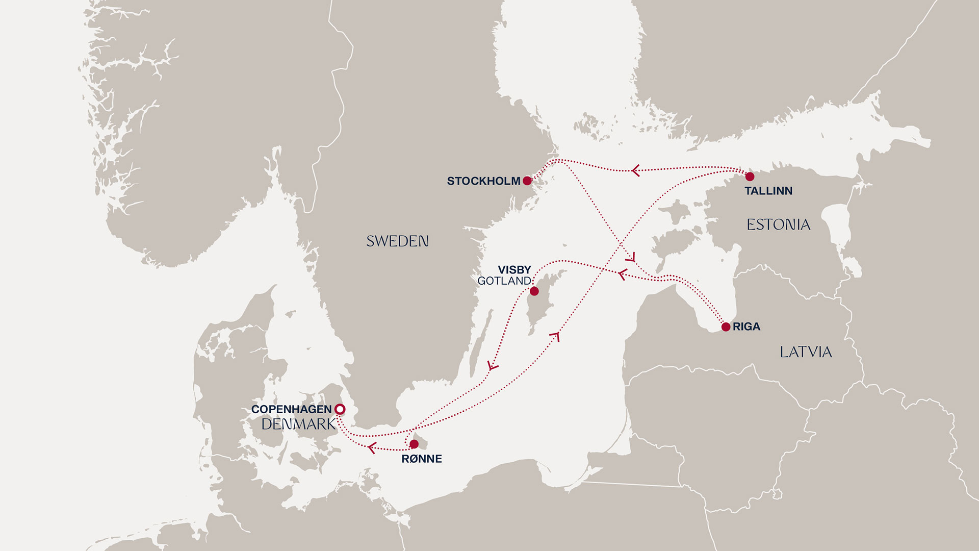 Itinerary map