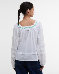 Ash Embroidered Blouse White