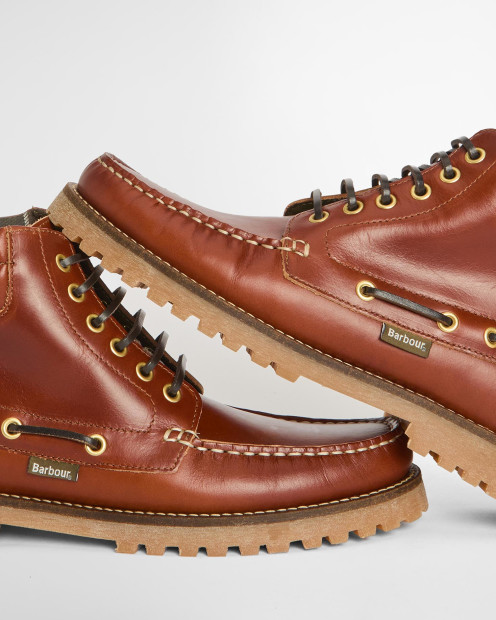 Re-Engineered Tiller Moccasin Boots Tan