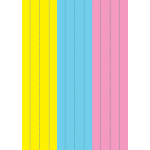 Die-Cut Magnetic Pink/Blue/Yellow Sentence Strips, 2.75" x 11", Pack of 3
