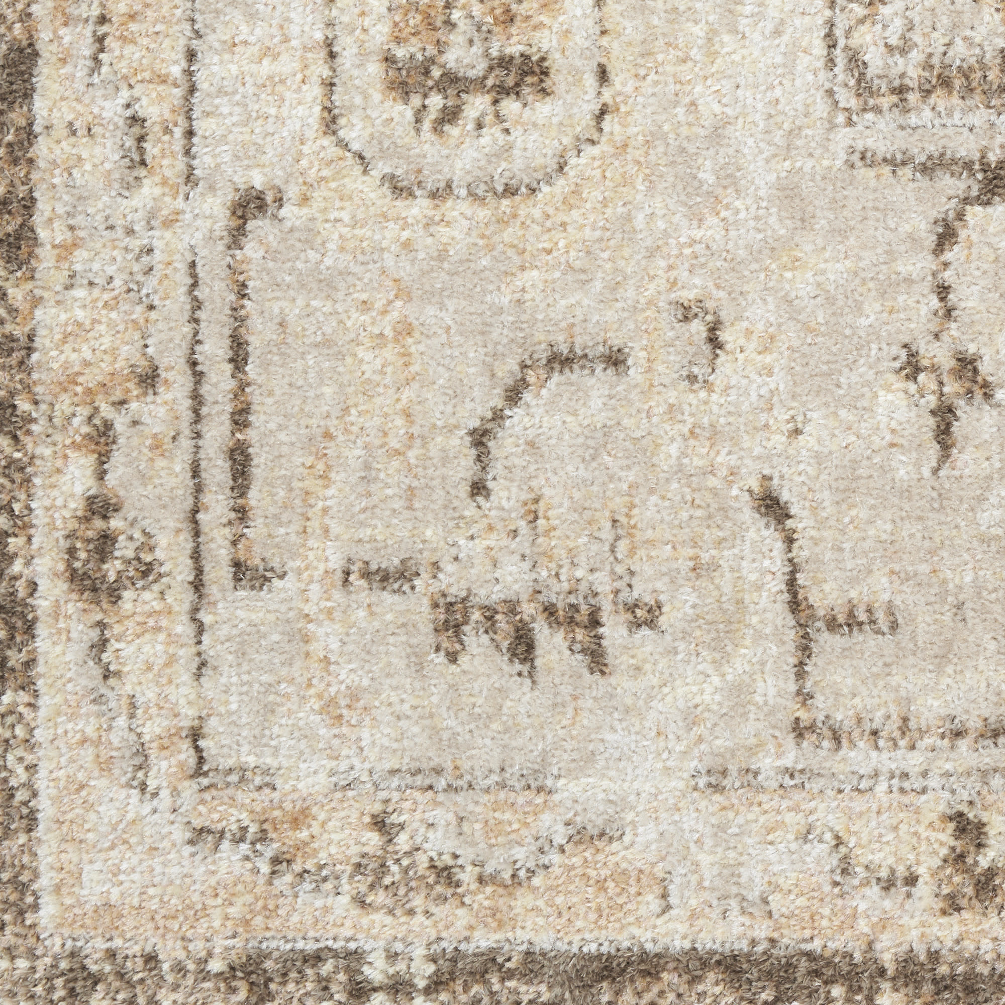 Nourison Astra Machine Washable 4' x 6' Beige Vintage Indoor Rug