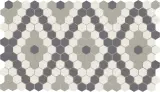 Unglazed Mosaics – Porcelain Vintage Revival Diamond 1″ Hexagon Mosaic
