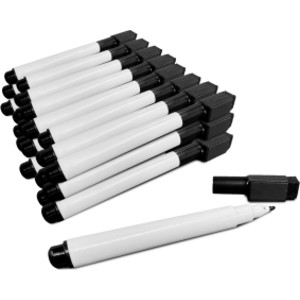 Dry Erase Markers with Magentic Eraser Cap, Black, Pack of 24