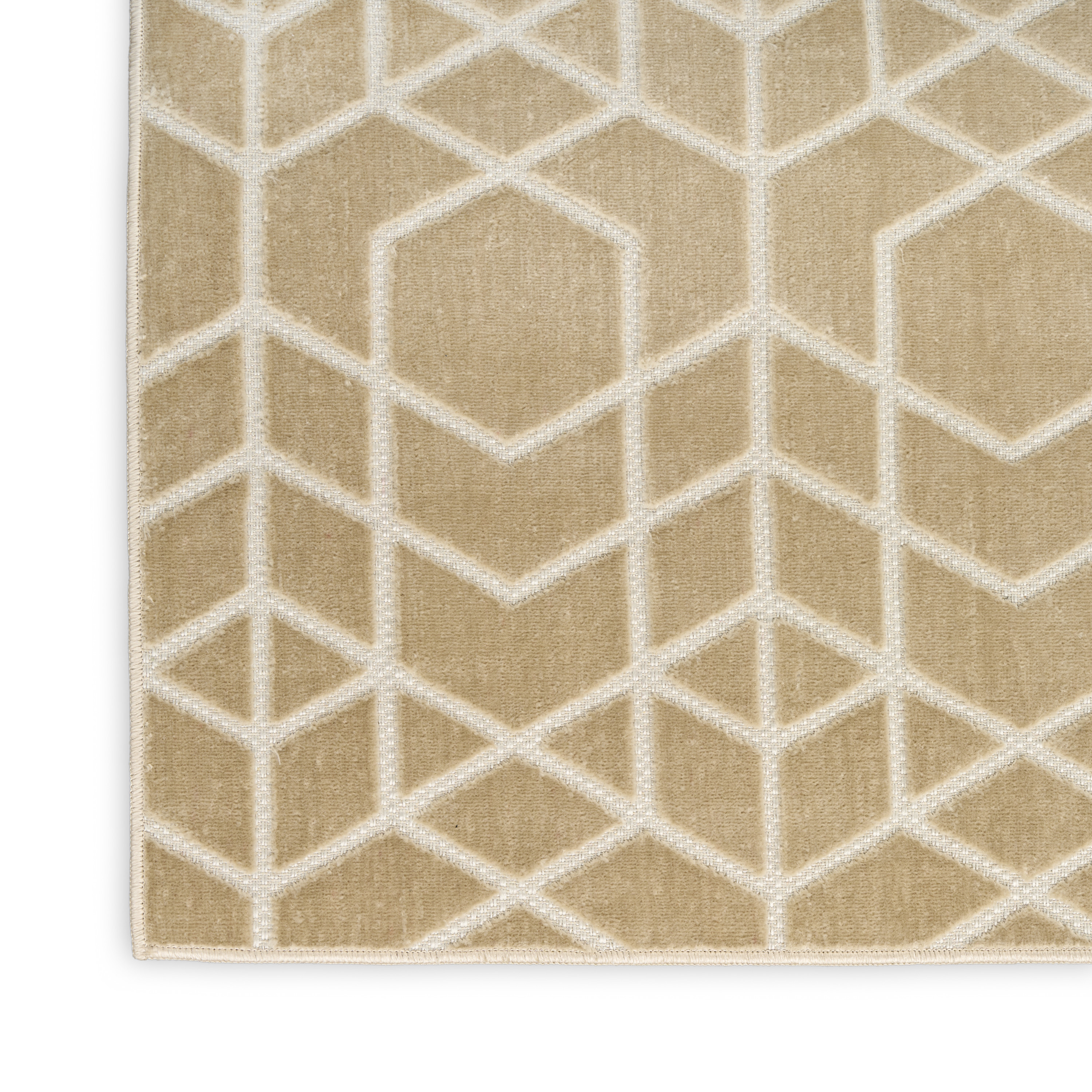Nourison Washable Charm 9' x 12' Beige Ivory Modern Indoor Rug