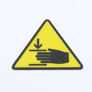 Hand Crushing Danger Label