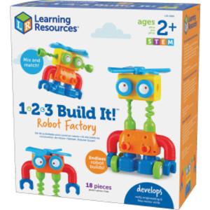 1-2-3 Build It!&trade; Robot Factory, 18 Pieces