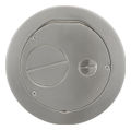 SystemOne® 6 in. Furniture Feed Cover Cast Aluminum Satin Nickel Plated Finish