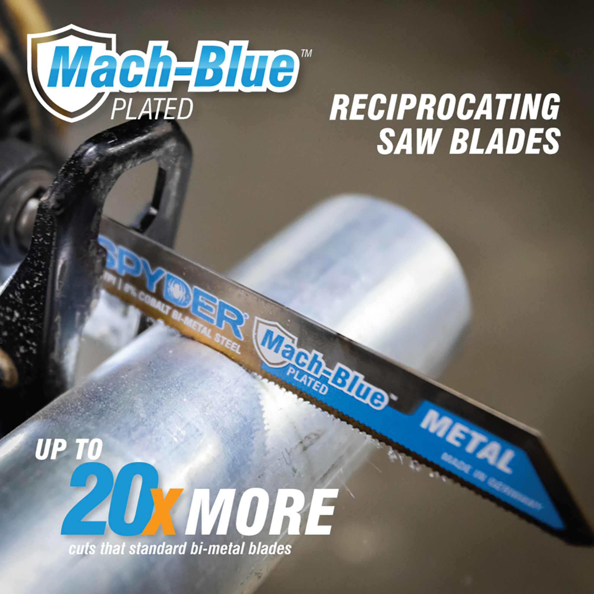 9 in 10-TPI Reciprocating Saw Blade Mach-Blue (2-Pack) Spyder 200322 - Picture 2 of 5