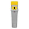 Rubbermaid Commercial, Slim Jim®, Mixed Recycling Insert, Rectangular, Resin, Yellow, Receptacle Lid