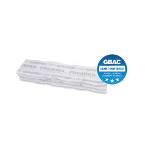 Contec, Premira® Disposable Microfiber Hook & Loop Mop Pad, 19"W, White