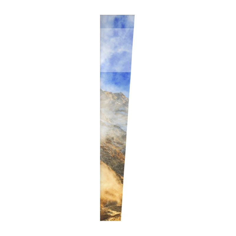 18"w x 82"h Tapered End Cap Right Graphic