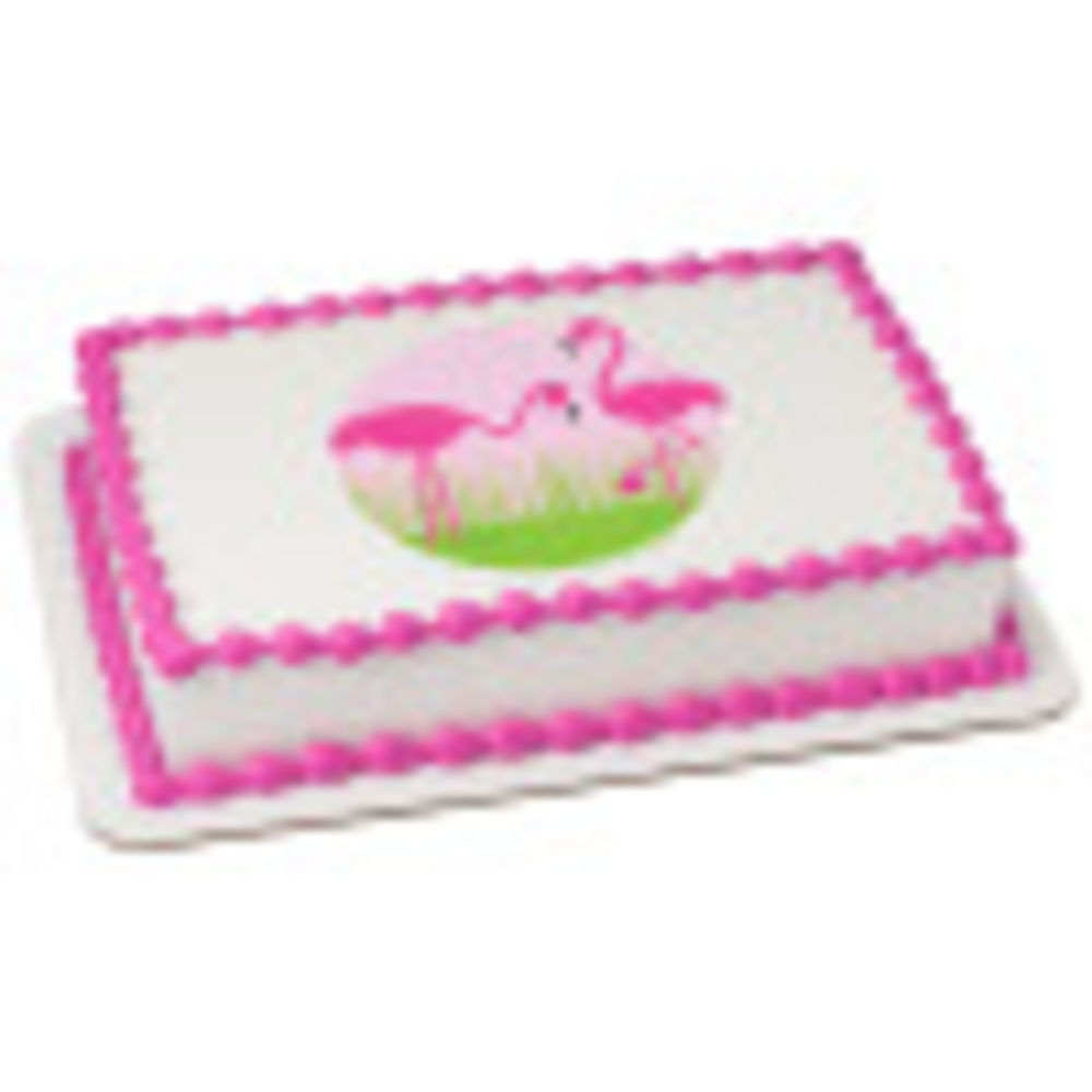 Image Cake Pink Flamingos